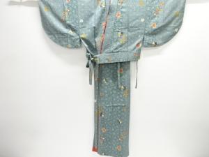 未使用品　麻の葉に桜・楓模様二部式小紋着物